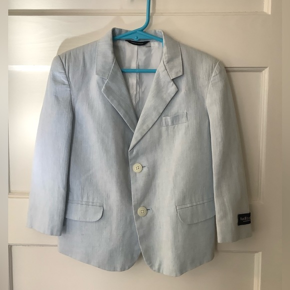 Linen Light Blue Sport Blazer, 4T, Van Heusen, Style with jeans and T-Shirt - Picture 1 of 5